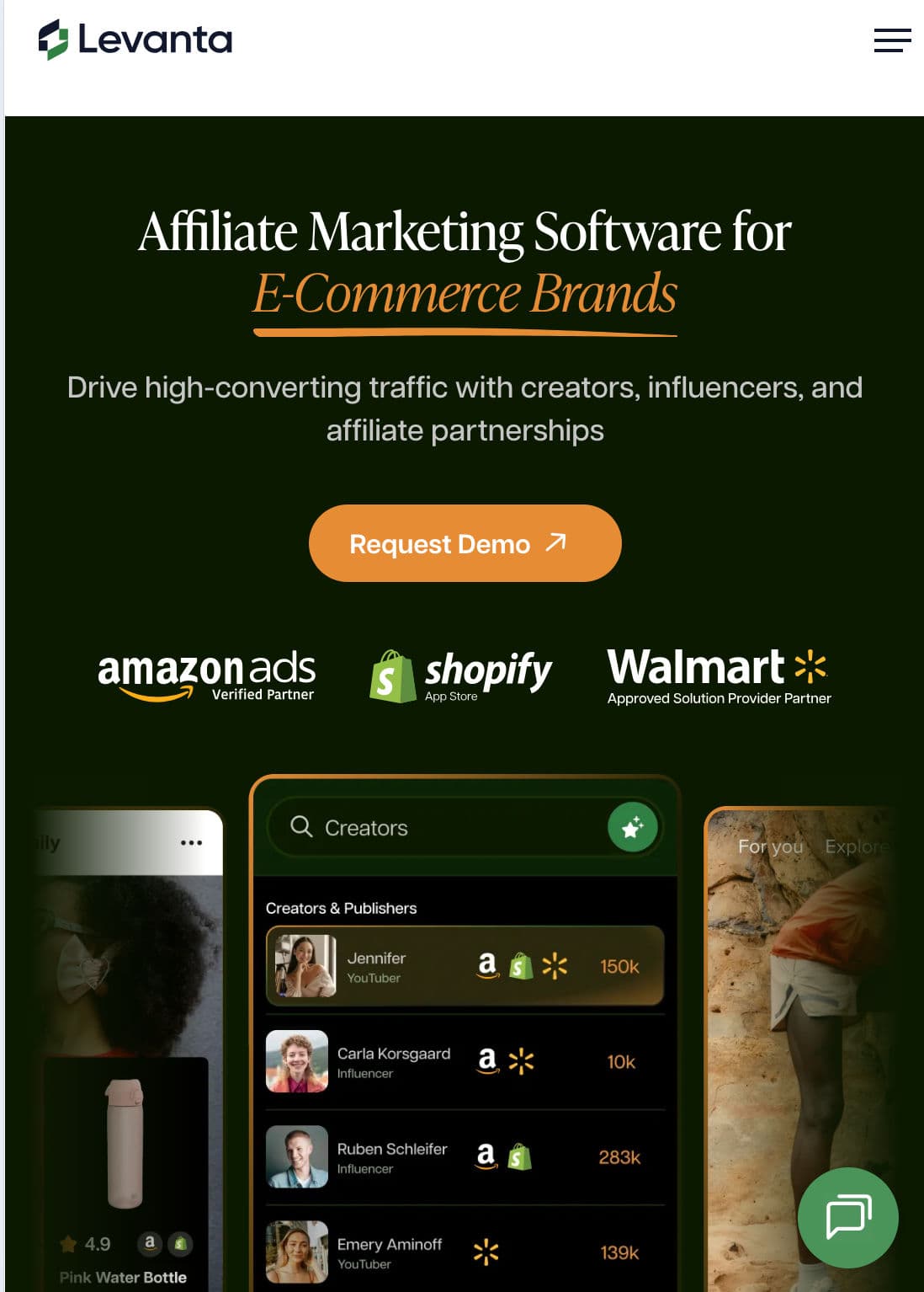 Levanta website screenshot