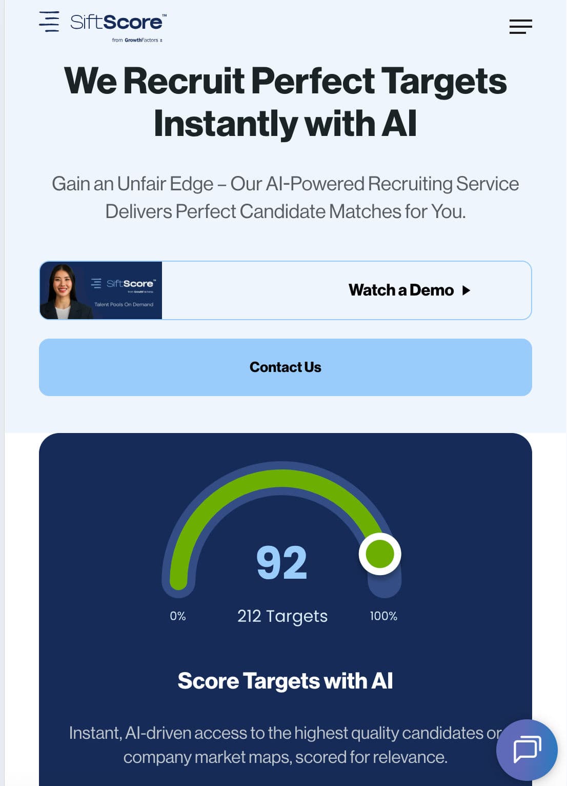 SiftScore website screenshot