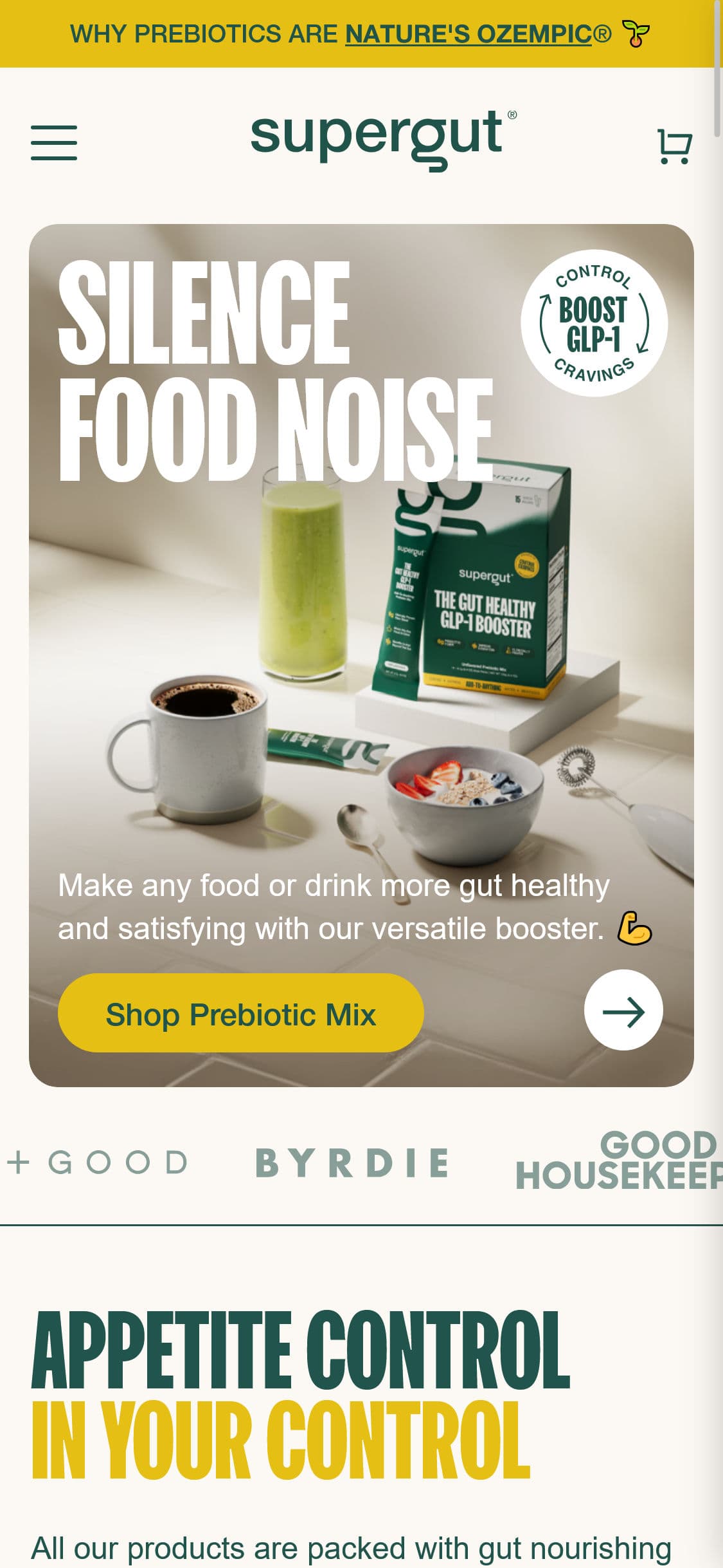 Supergut website screenshot